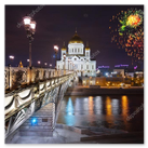 Façade extérieure colorée pour événement