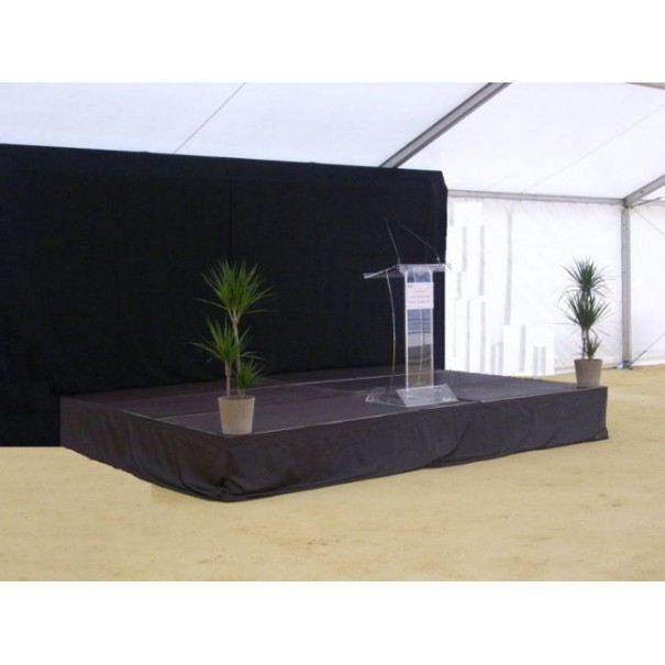 Structure de sc e8ne et rideaux